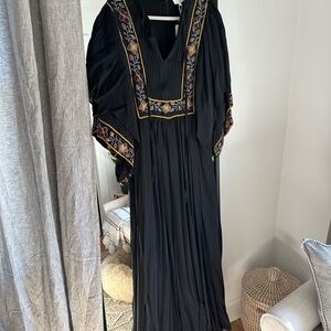 Antik Batik embroidered Black Maxi Dress